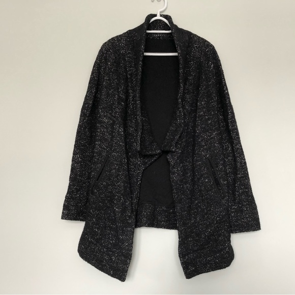 Theory drape cardigan sweater black gray size small - Picture 1 of 6